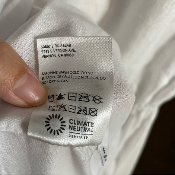 Reformation Anneliese Linen White Midi Dress Open Back Coastal Beach Sz. 6 New - Picture 14 of 15